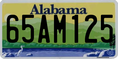 AL license plate 65AM125