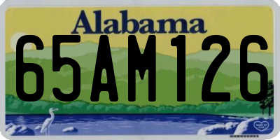 AL license plate 65AM126