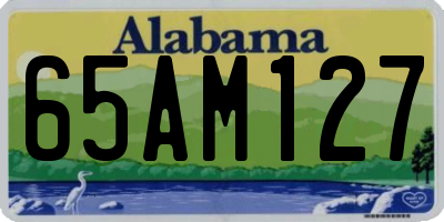 AL license plate 65AM127