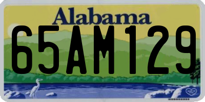 AL license plate 65AM129