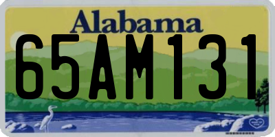 AL license plate 65AM131