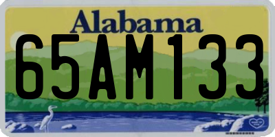AL license plate 65AM133