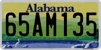 AL license plate 65AM135