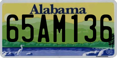 AL license plate 65AM136