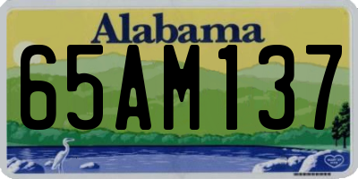 AL license plate 65AM137