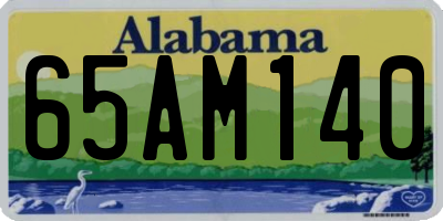 AL license plate 65AM140