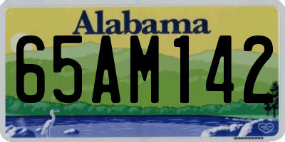 AL license plate 65AM142
