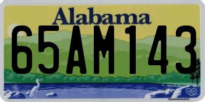 AL license plate 65AM143