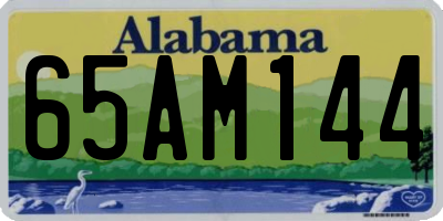 AL license plate 65AM144