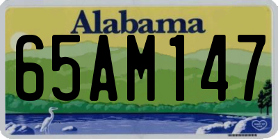 AL license plate 65AM147