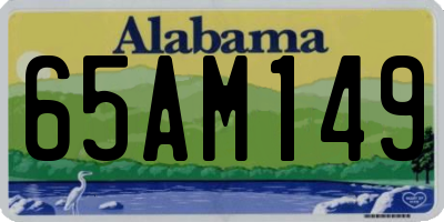 AL license plate 65AM149
