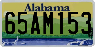 AL license plate 65AM153