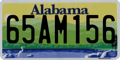 AL license plate 65AM156
