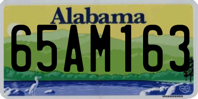 AL license plate 65AM163