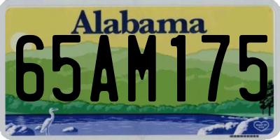 AL license plate 65AM175