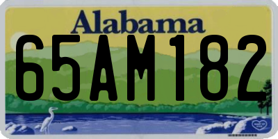 AL license plate 65AM182
