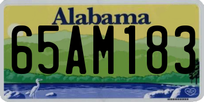 AL license plate 65AM183