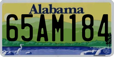 AL license plate 65AM184