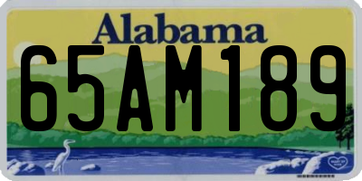 AL license plate 65AM189