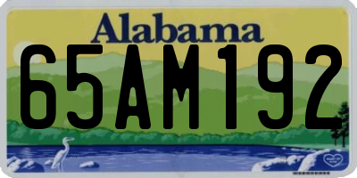 AL license plate 65AM192