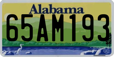 AL license plate 65AM193