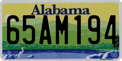 AL license plate 65AM194