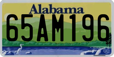 AL license plate 65AM196