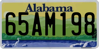 AL license plate 65AM198