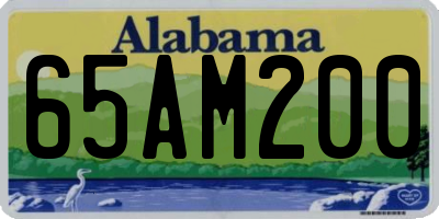 AL license plate 65AM200