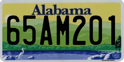AL license plate 65AM201