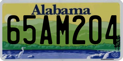 AL license plate 65AM204
