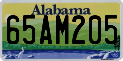 AL license plate 65AM205