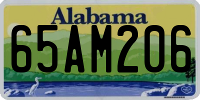 AL license plate 65AM206