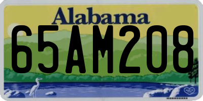 AL license plate 65AM208
