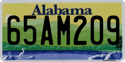 AL license plate 65AM209