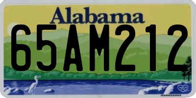 AL license plate 65AM212