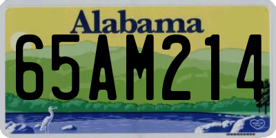 AL license plate 65AM214