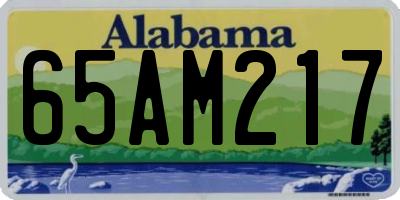 AL license plate 65AM217