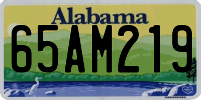 AL license plate 65AM219