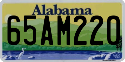AL license plate 65AM220