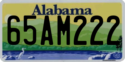 AL license plate 65AM222
