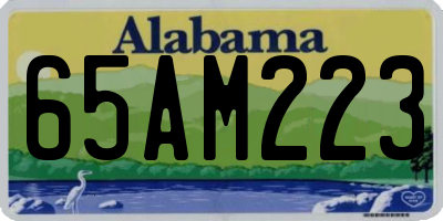 AL license plate 65AM223