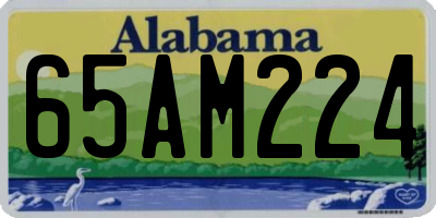 AL license plate 65AM224