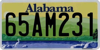 AL license plate 65AM231