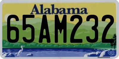 AL license plate 65AM232