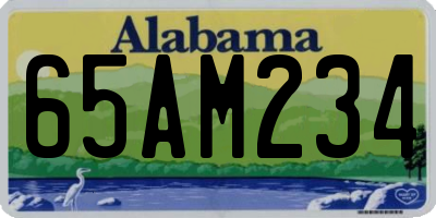 AL license plate 65AM234