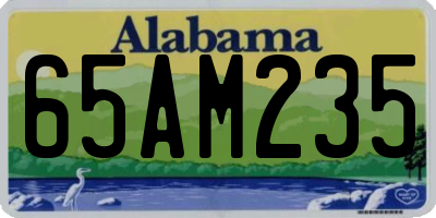 AL license plate 65AM235