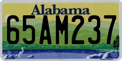 AL license plate 65AM237