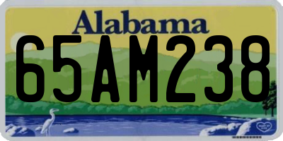 AL license plate 65AM238