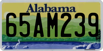 AL license plate 65AM239